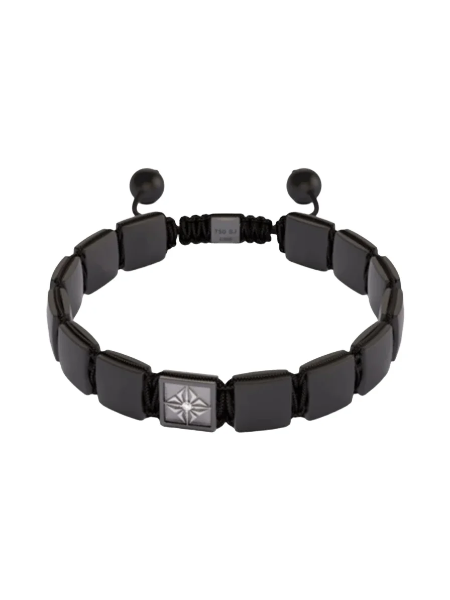 Diamond Matte Black Lock Bracelet Diamond Matte Black Lock Bracelet