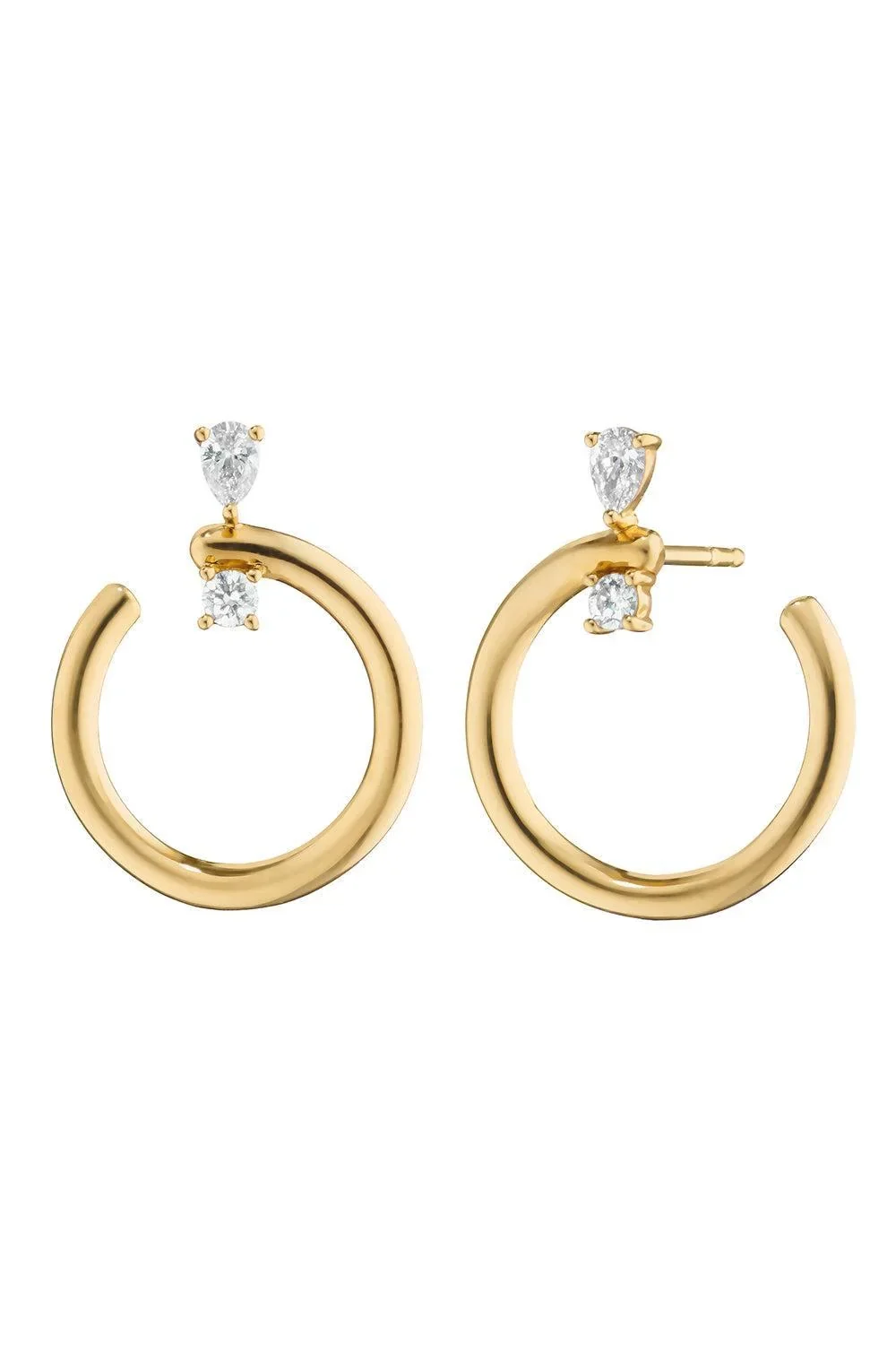 Diamond Midi Galaxy Hoop Earrings