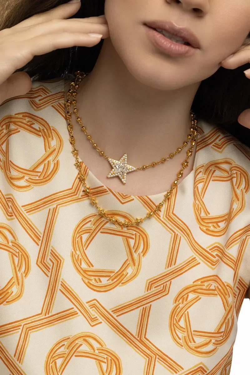 BUDDHA MAMA Diamond Mini Kite Star Necklace | Thumbnail 2