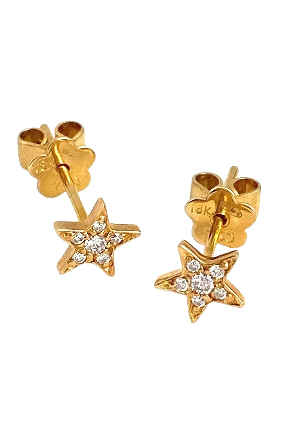 Diamond Mini Lucky Stars Earrings