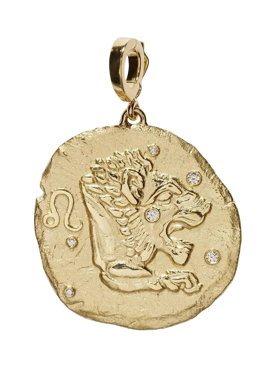 Diamond Of The Stars Leo Large Coin Charm Diamond Of The Stars Leo Large Coin Charm