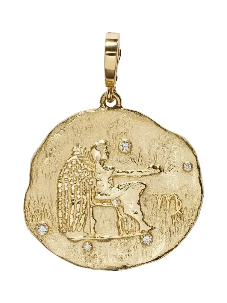Diamond Of The Stars Virgo Large Coin Charm Diamond Of The Stars Virgo Large Coin Charm