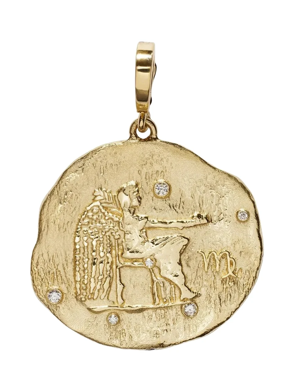 Diamond Of The Stars Virgo Large Coin Charm Diamond Of The Stars Virgo Large Coin Charm