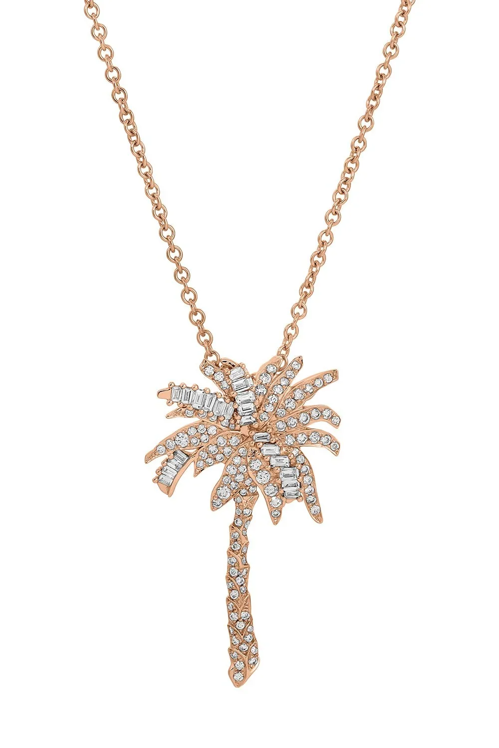 Diamond Palm Tree Necklace