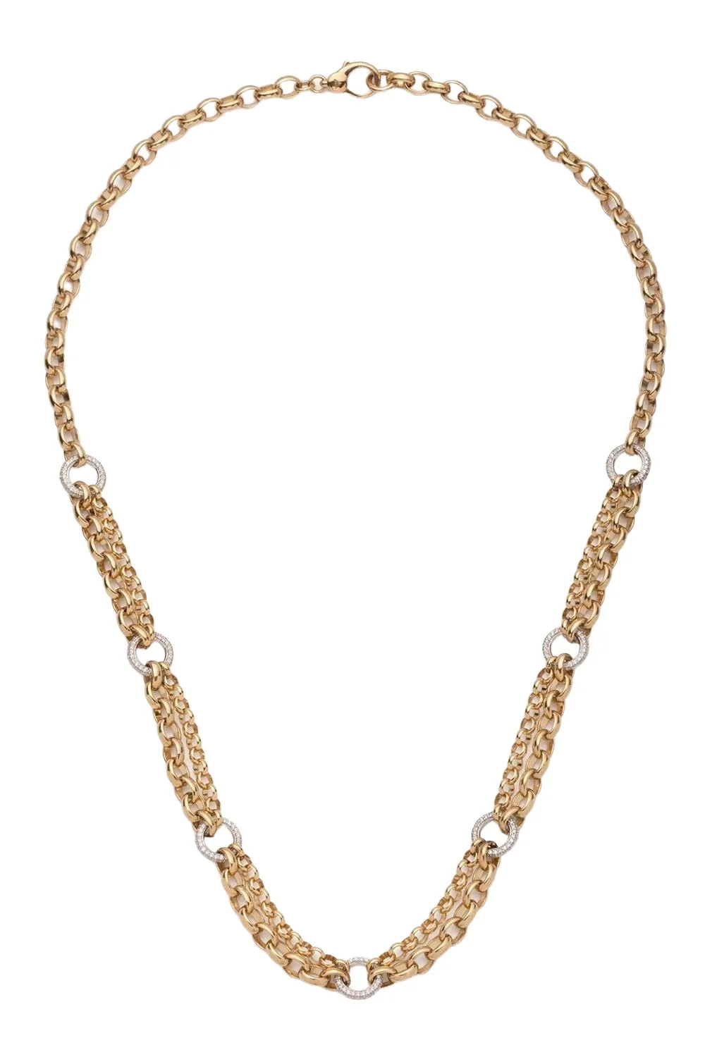 Diamond Pave Festoon Chain Necklace Diamond Pave Festoon Chain Necklace