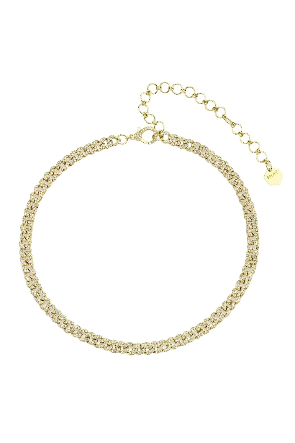 SHAY JEWELRY Diamond Pave Mini Link Choker Necklace