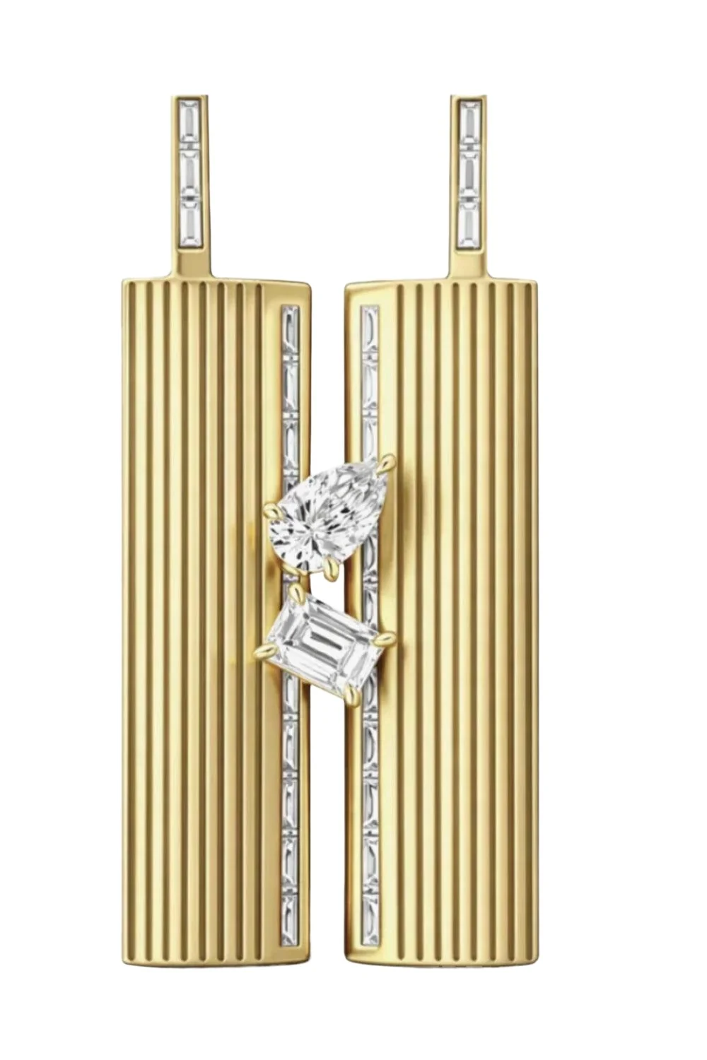 Diamond Pearl Large Blade Pendant