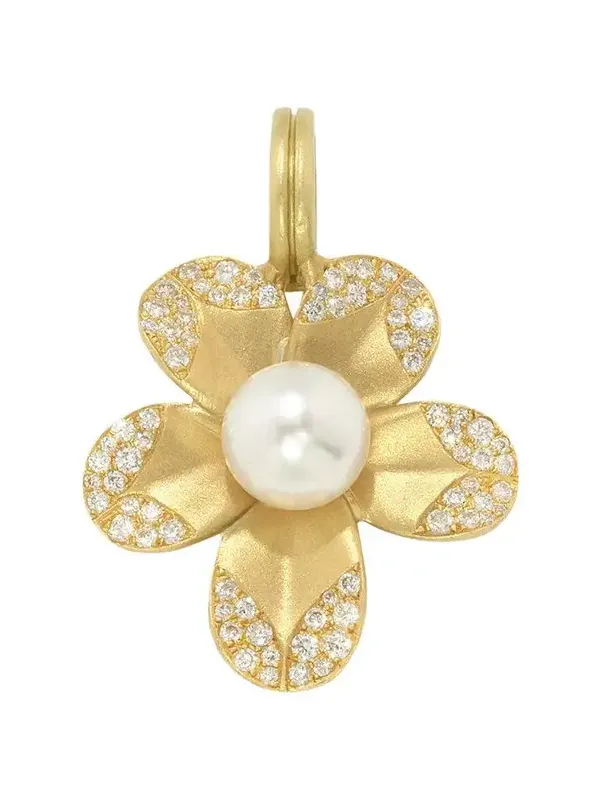 Diamond Pearl Blossom Flower Pendant Diamond Pearl Blossom Flower Pendant