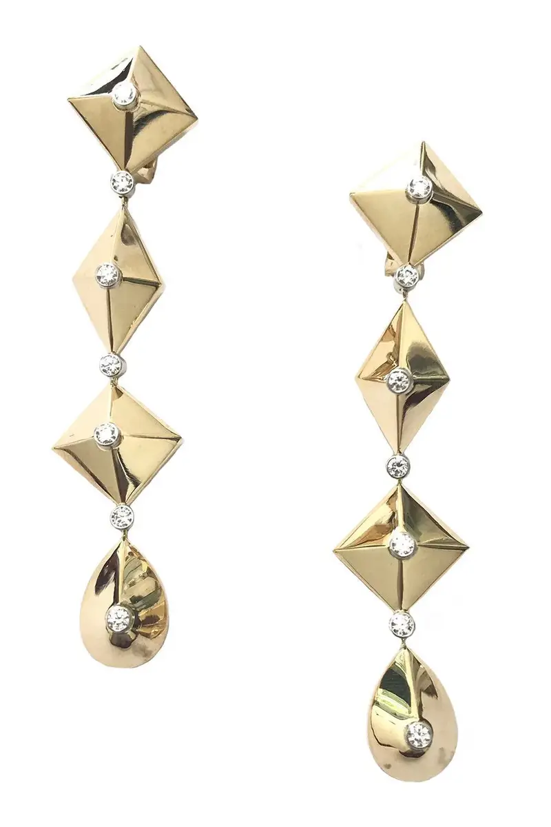 ALETTO BROTHERS Diamond Piramide Linea Earrings | Image 1 ALETTO BROTHERS Diamond Piramide Linea Earrings | Image 1