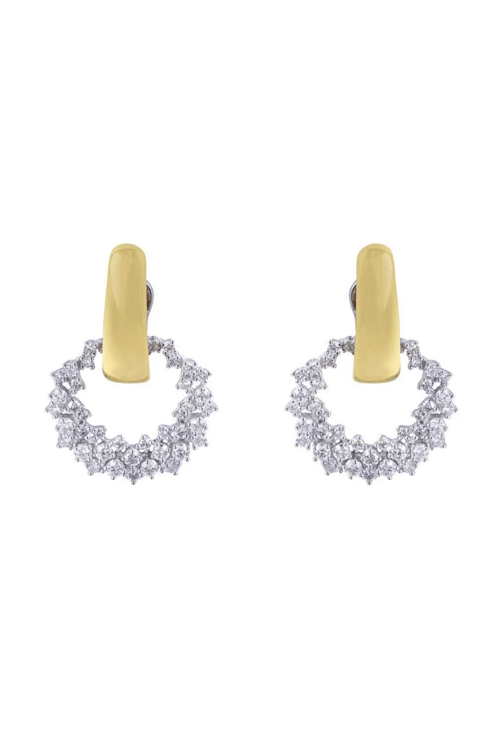 YEPREM Diamond Round Circle Drop Earrings