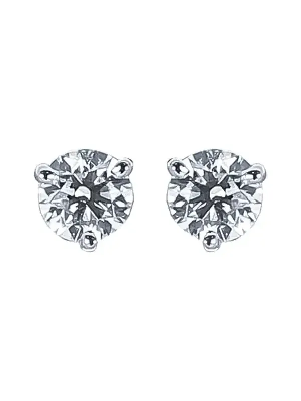 WITH LOVE Diamond Round Solitaire Stud Earrings - 1.2ct