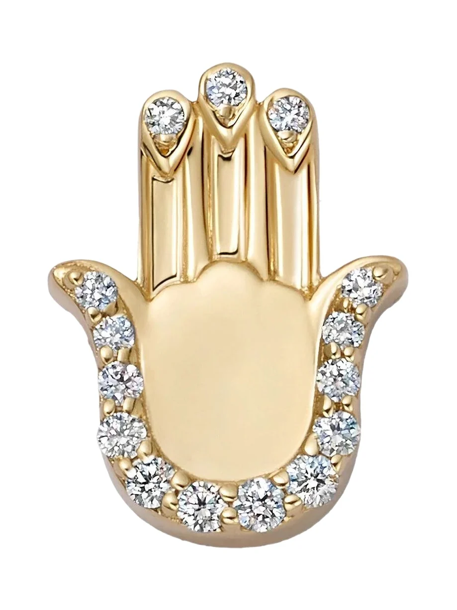 Diamond Sacred Hamsa Charm