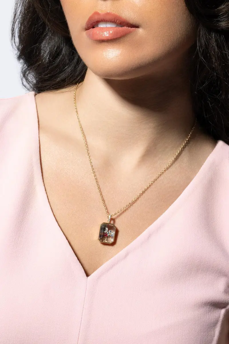 LOQUET Diamond Sapphire Evil Eye Charm | Thumbnail 4