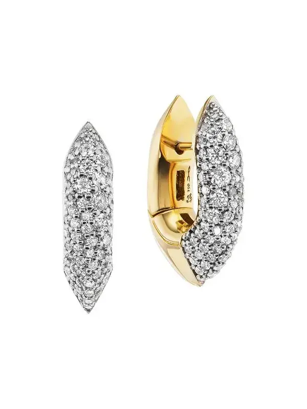 Diamond Shard Huggie Earrings Diamond Shard Huggie Earrings