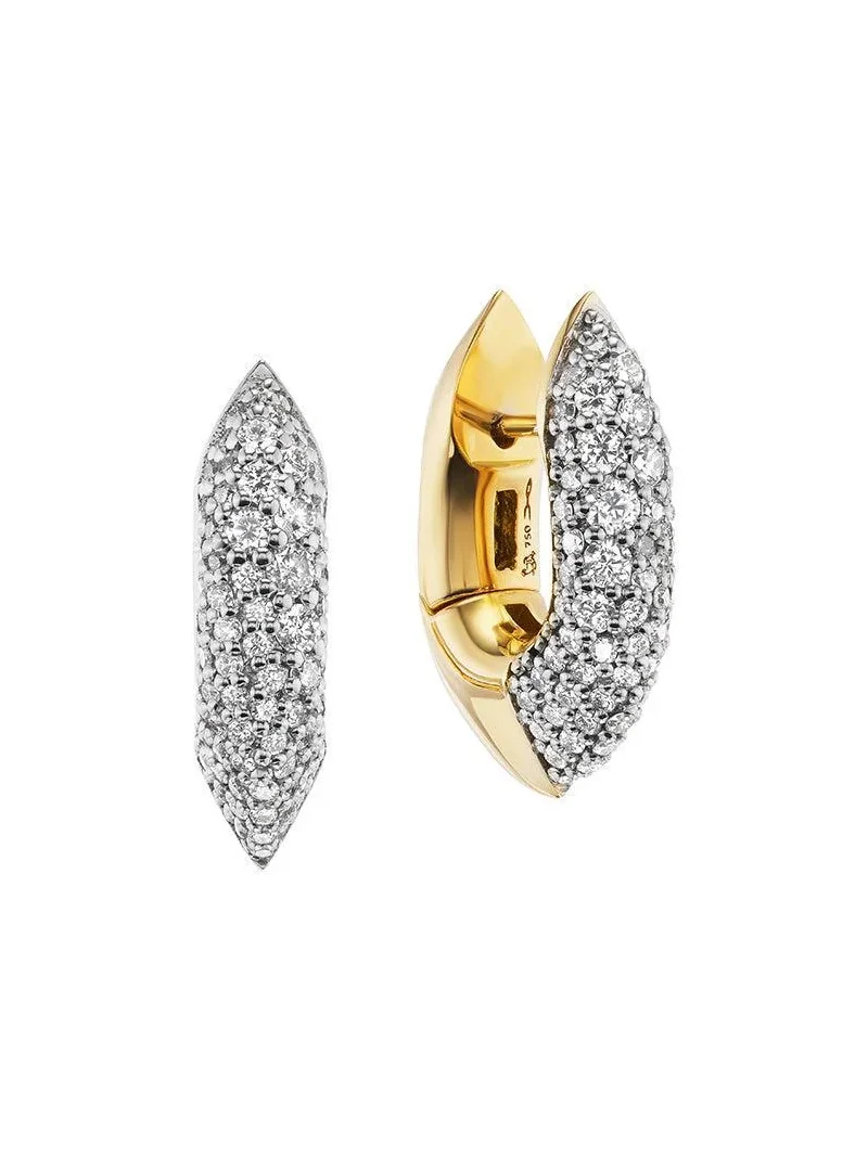 Diamond Shard Huggie Earrings Diamond Shard Huggie Earrings