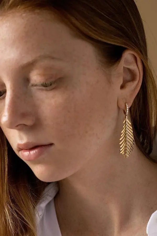 SIDNEY GARBER Diamond Spine Plume Earrings | Thumbnail 2 SIDNEY GARBER Diamond Spine Plume Earrings | Thumbnail 2