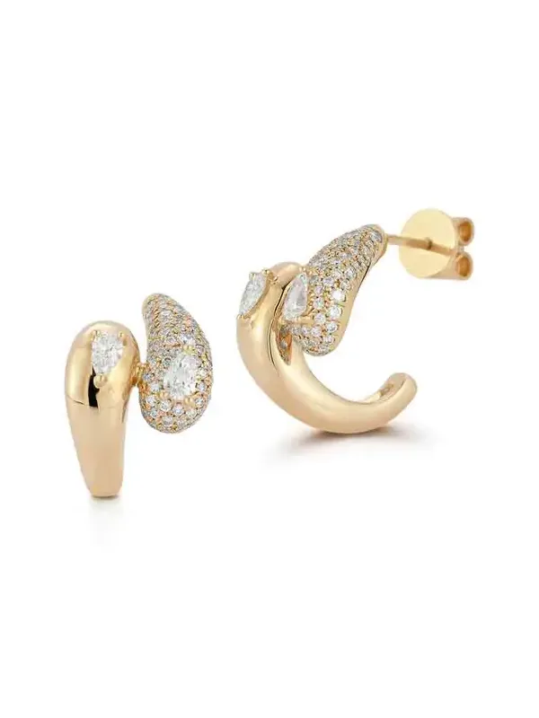 Diamond Taylor Elaine Bypass Hoop Earrings