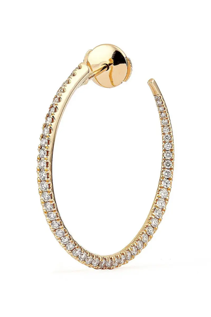 Engelbert 1920 Diamond Twisted Creoles Earrings - 35Mm | Thumbnail 5 Engelbert 1920 Diamond Twisted Creoles Earrings - 35Mm | Thumbnail 5