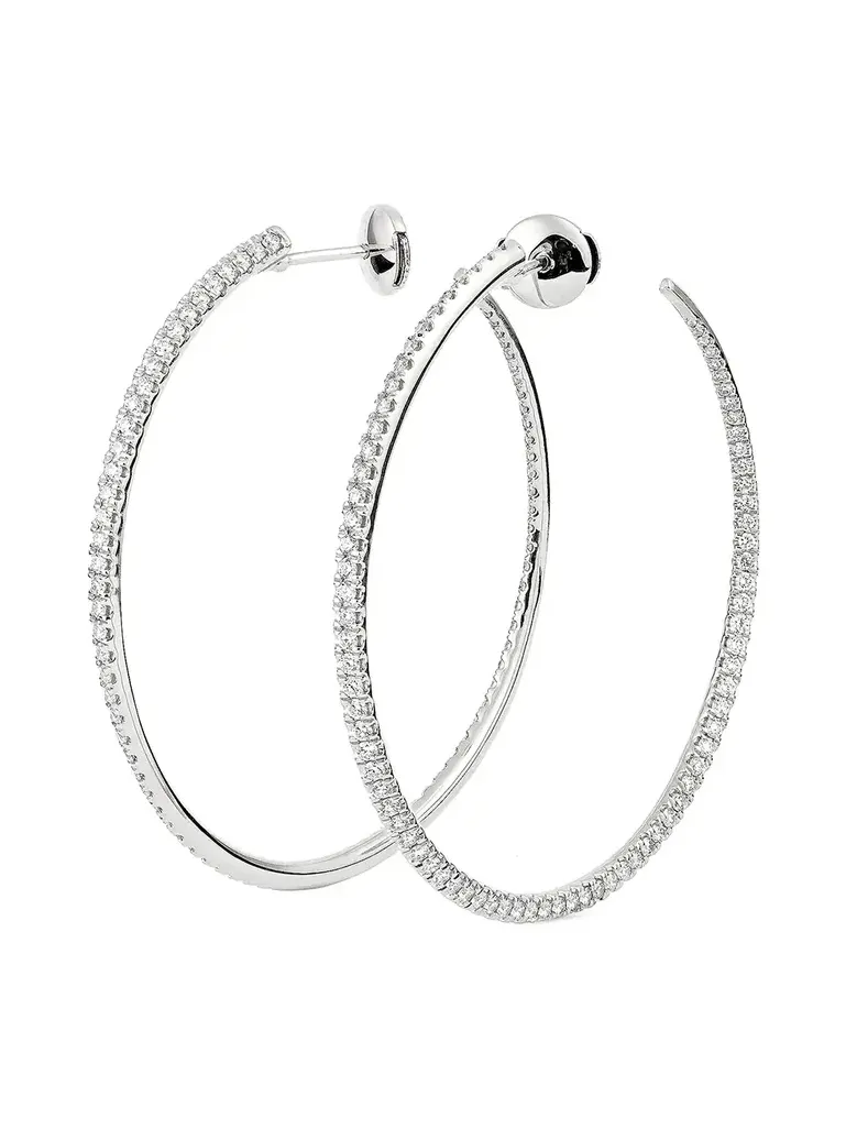 Diamond Twisted Earrings - 45Mm