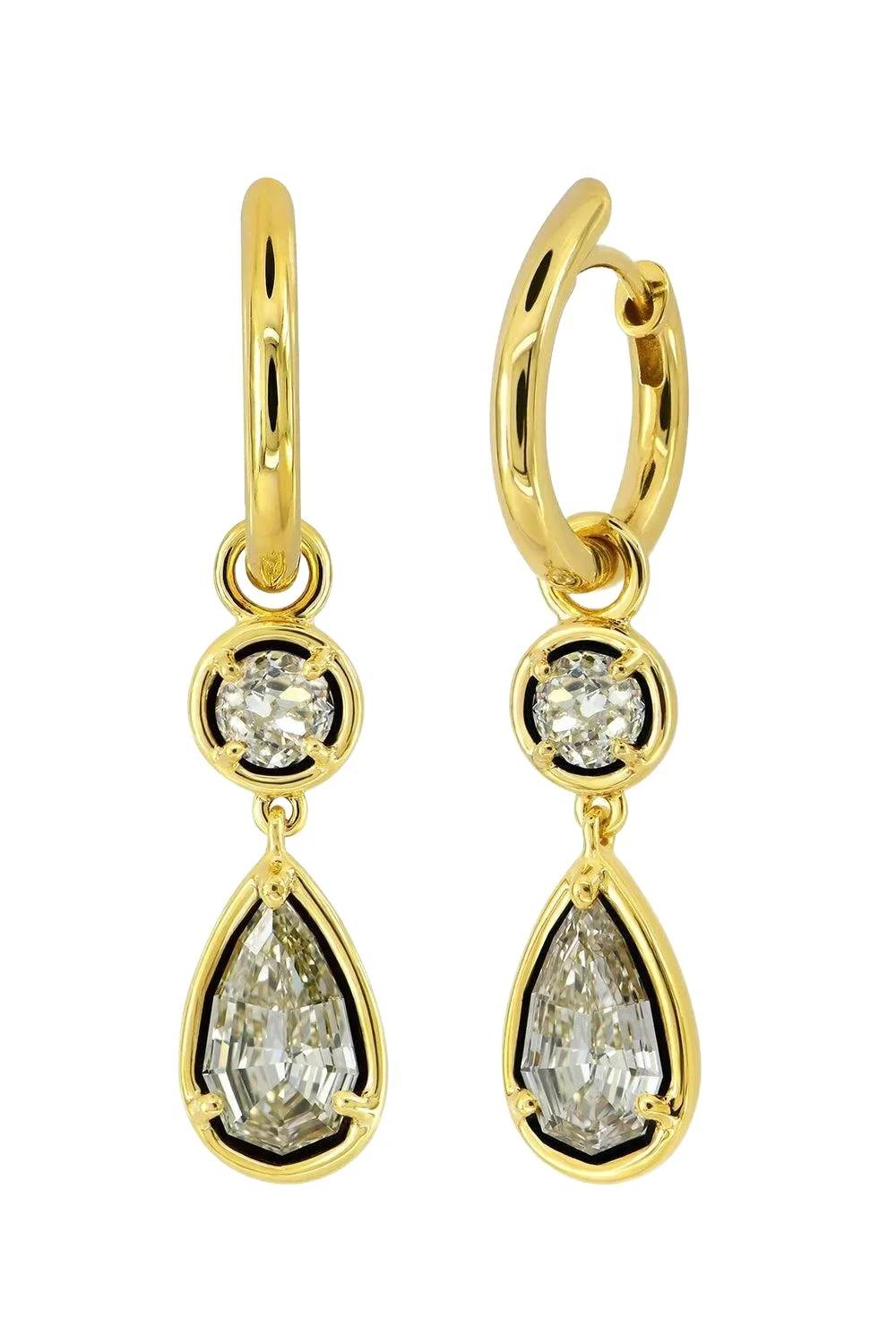 Diamond Two Drop Earrings Diamond Two Drop Earrings