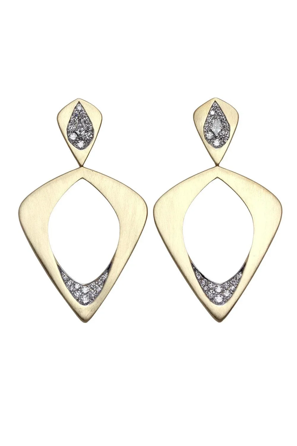 ARUNASHI Diamond Wicker Single Layer Earrings