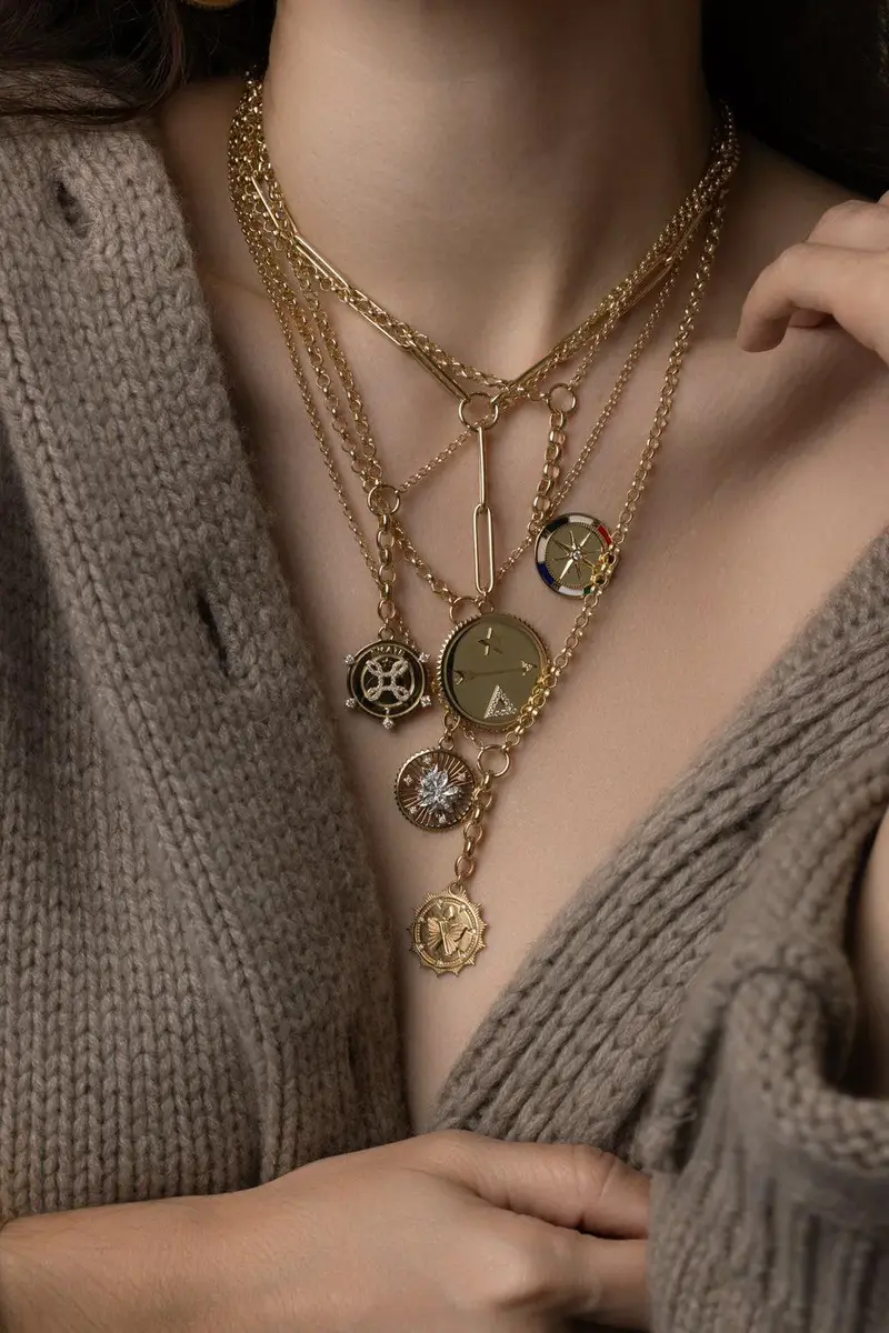 Foundrae Dream - Heavy Mixed Belcher Extension Chain Necklace | Thumbnail 2 Foundrae Dream - Heavy Mixed Belcher Extension Chain Necklace | Thumbnail 2