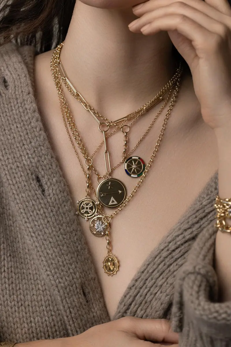 Foundrae Dream - Heavy Mixed Belcher Extension Chain Necklace | Thumbnail 4 Foundrae Dream - Heavy Mixed Belcher Extension Chain Necklace | Thumbnail 4