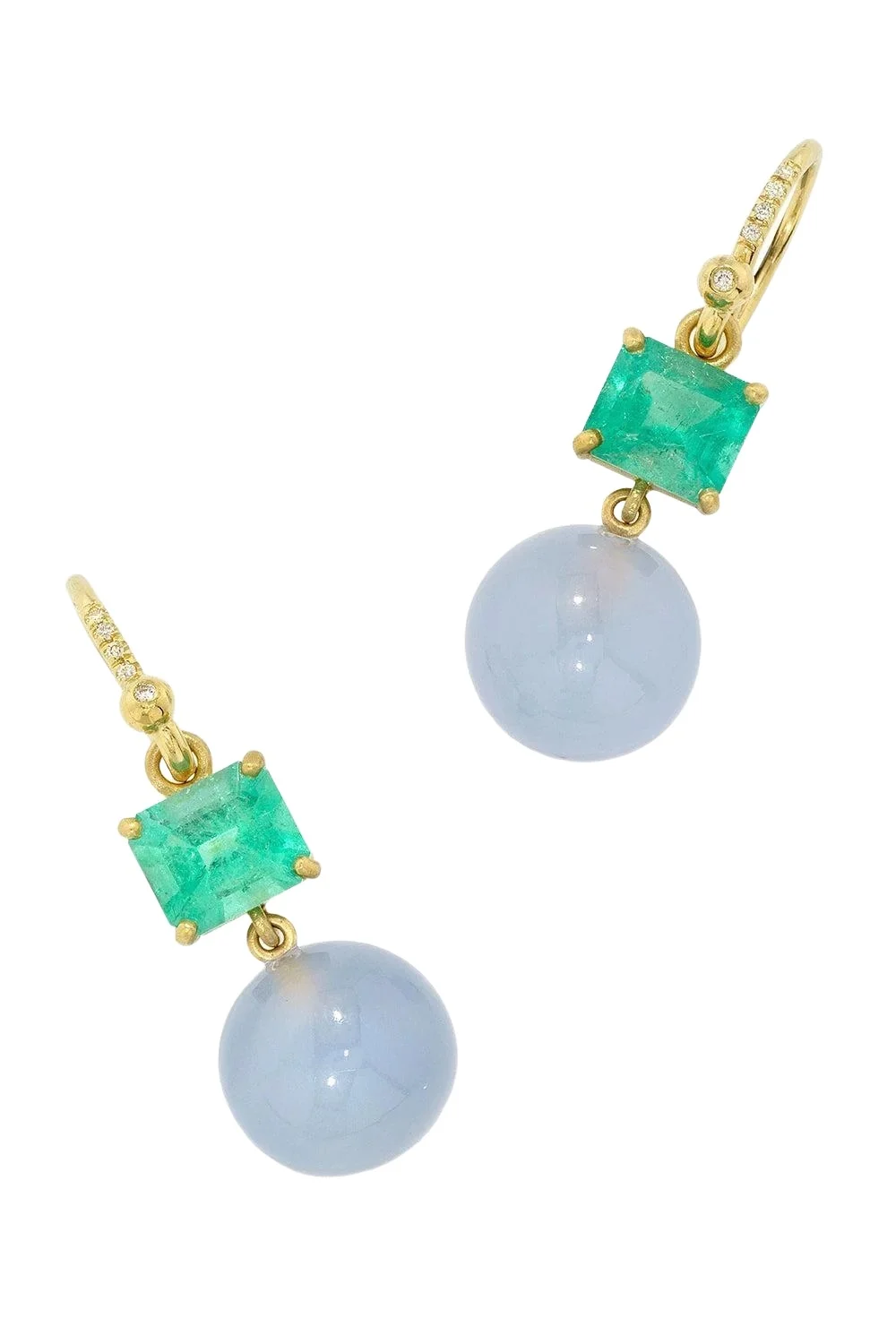 IRENE NEUWIRTH JEWELRY Emerald Chalcedony Gumball Earrings
