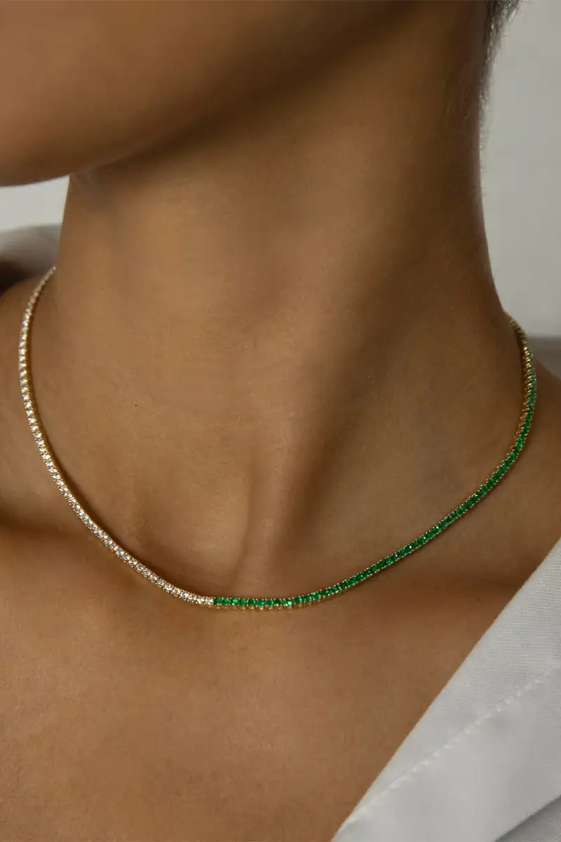 Anita Ko Emerald Diamond Hepburn Choker Necklace | Thumbnail 2 Anita Ko Emerald Diamond Hepburn Choker Necklace | Thumbnail 2