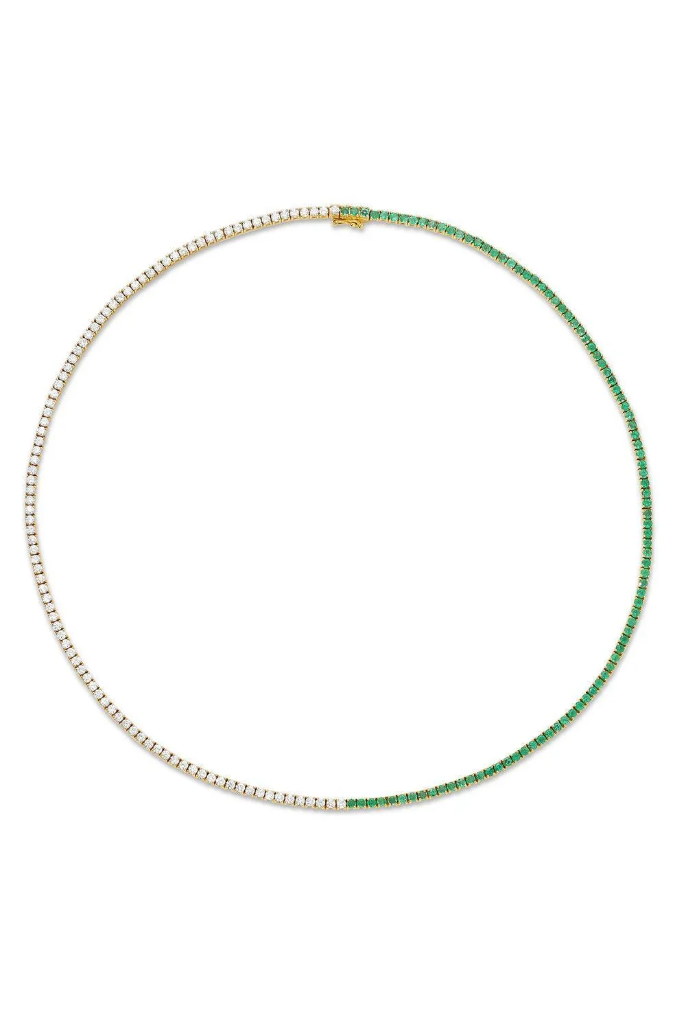 Emerald Diamond Hepburn Choker Necklace