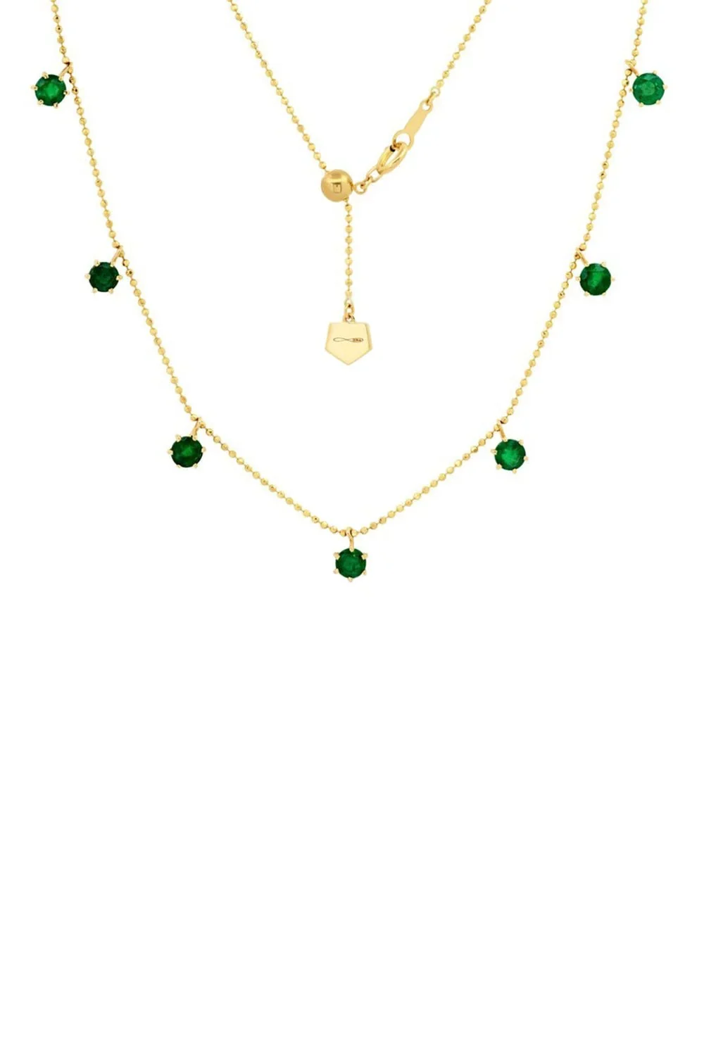 GRAZIELA Emerald Floating Necklace