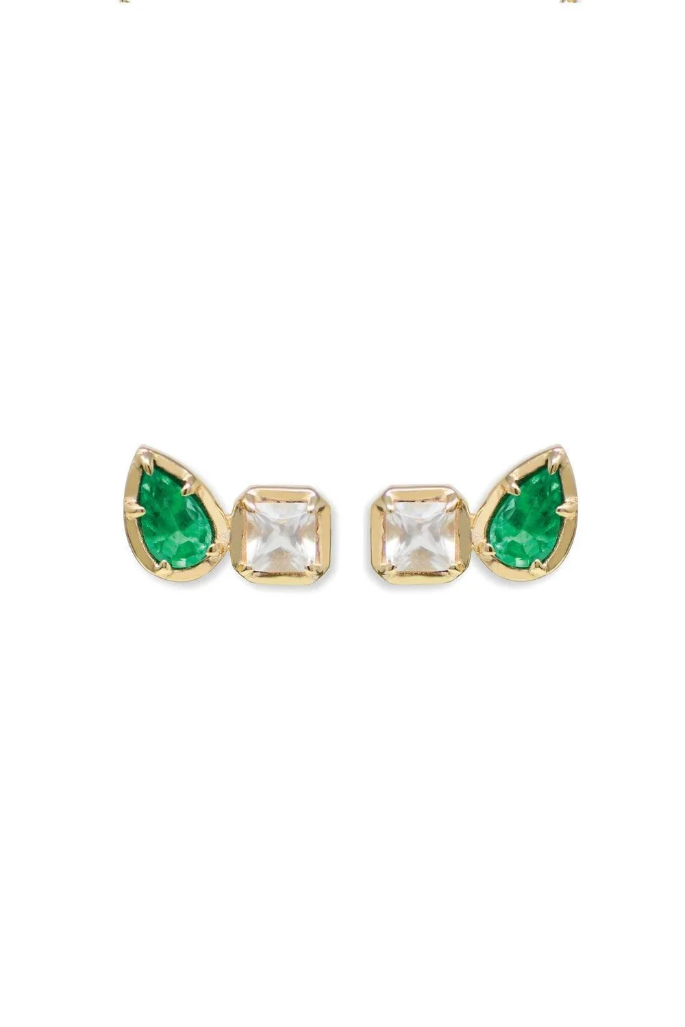 Emerald Mélia Toi Et Moi Stud Earrings Emerald Mélia Toi Et Moi Stud Earrings