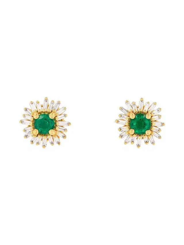 Emerald Stud Earrings Emerald Stud Earrings