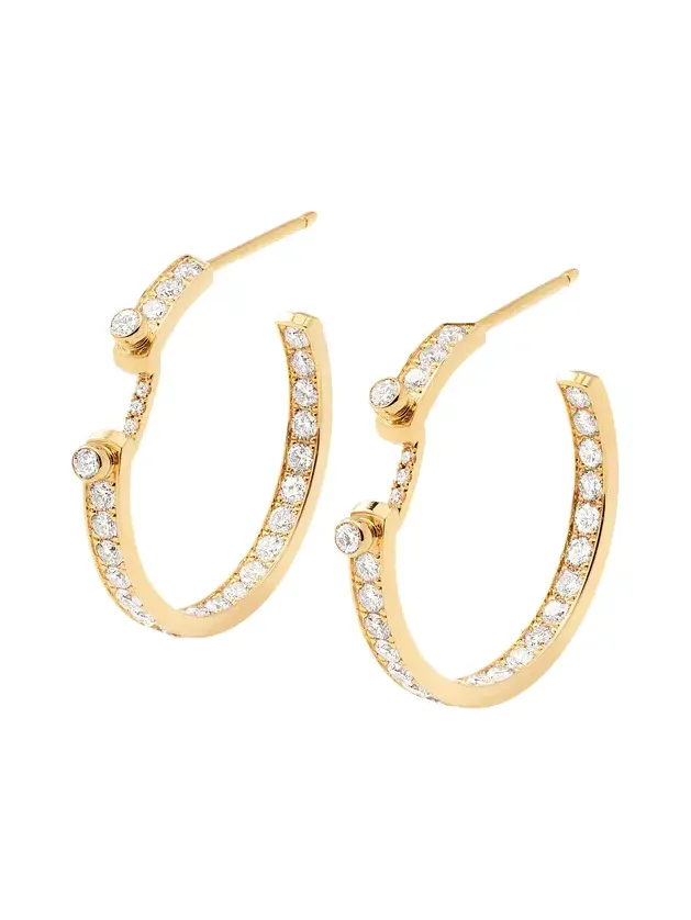 Eternity Tuxedo Mood Hoop Earrings