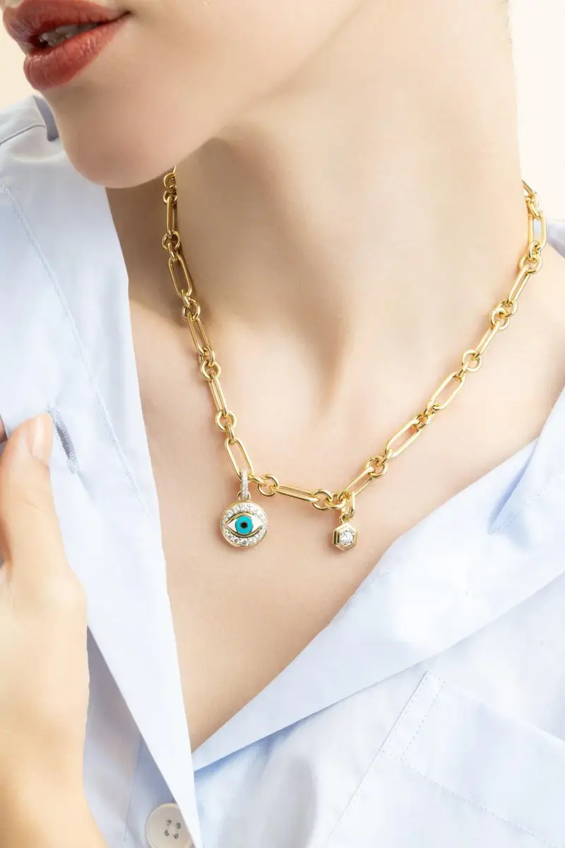 SARA WEINSTOCK Evil Eye Diamond Charm | Thumbnail 2