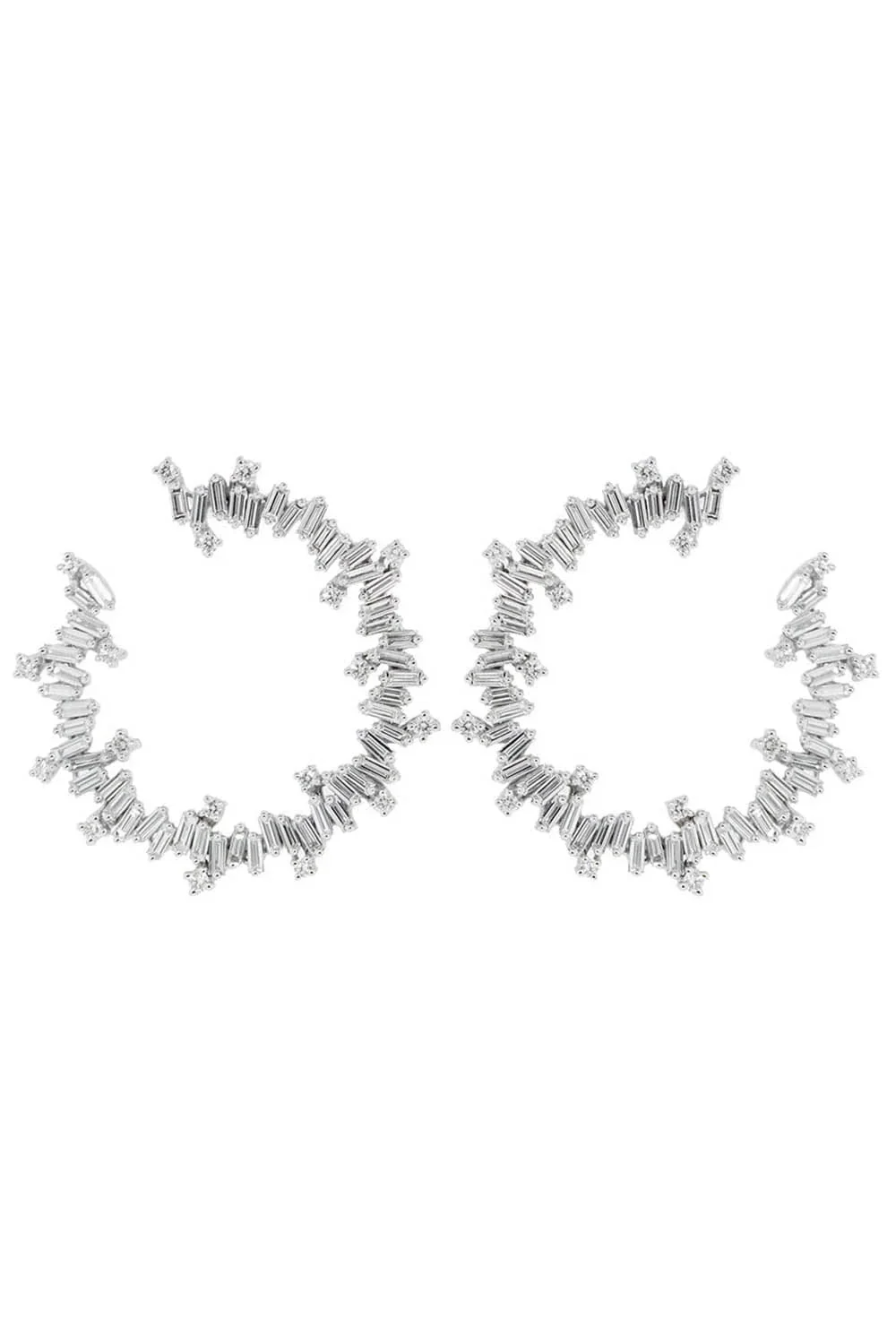 Fireworks Diamond Spiral Hoop Earrings Fireworks Diamond Spiral Hoop Earrings