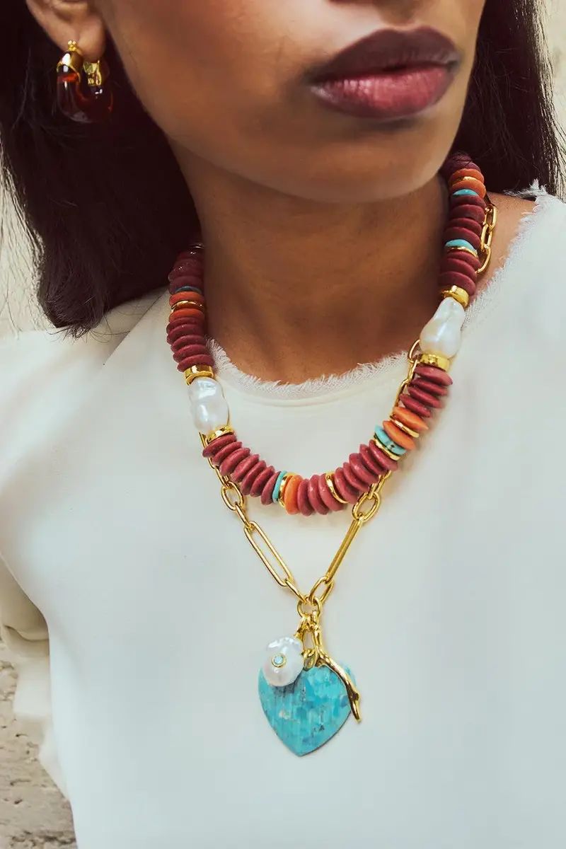 Lizzie Fortunato Flora Heart Necklace | Thumbnail 2