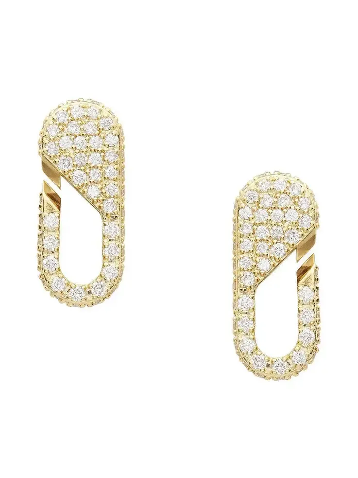 Full Diamond Link Earrings Full Diamond Link Earrings