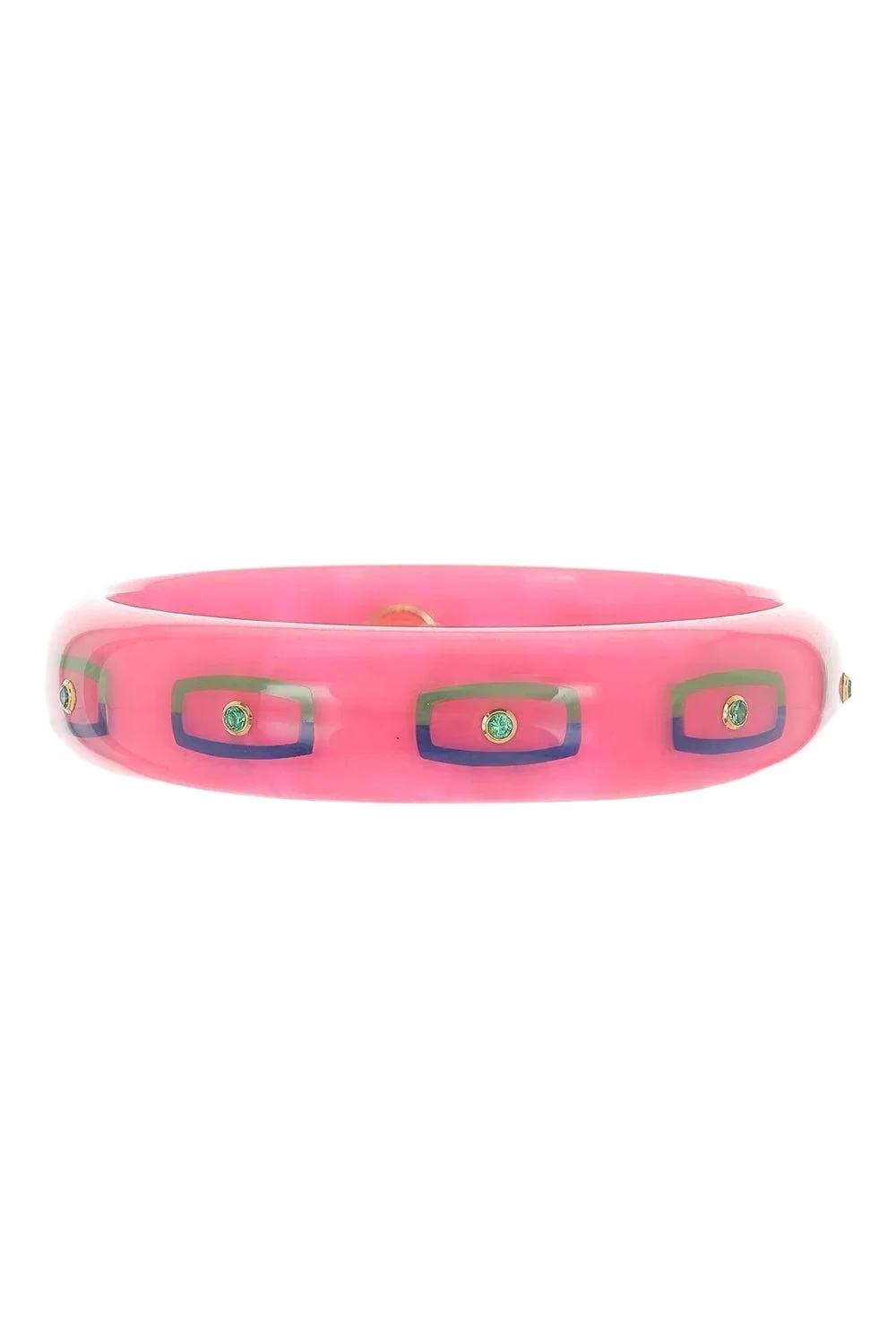 MARK DAVIS Garnet Pink Blue Green Bangle