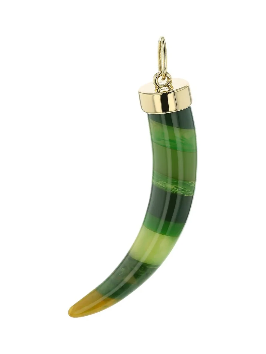 Green Bakelite Tusk Pendant Green Bakelite Tusk Pendant