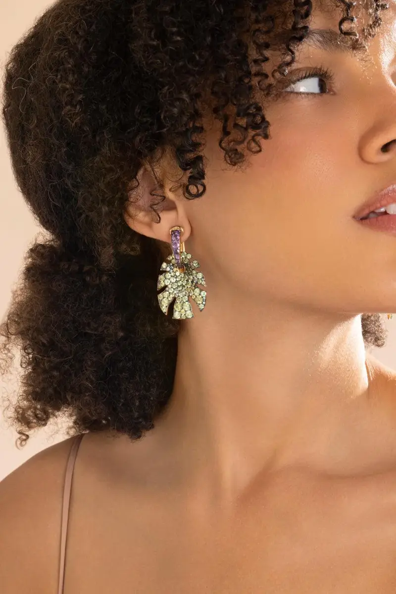 VRAM Green Purple Sapphire Split Super Sine Earrings | Thumbnail 3 VRAM Green Purple Sapphire Split Super Sine Earrings | Thumbnail 3