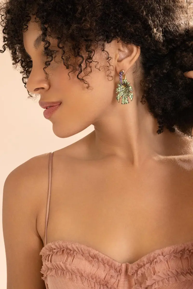 VRAM Green Purple Sapphire Split Super Sine Earrings | Thumbnail 4 VRAM Green Purple Sapphire Split Super Sine Earrings | Thumbnail 4