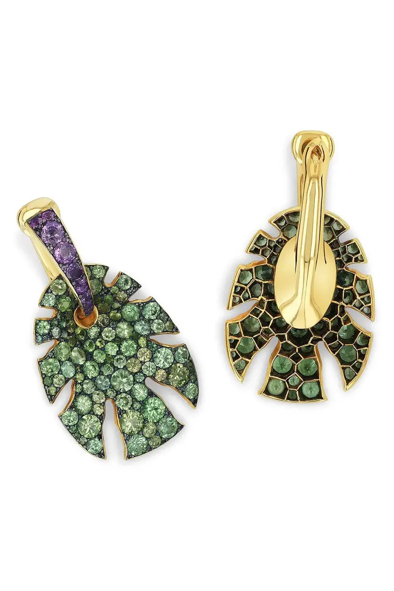 VRAM Green Purple Sapphire Split Super Sine Earrings | Thumbnail 7 VRAM Green Purple Sapphire Split Super Sine Earrings | Thumbnail 7