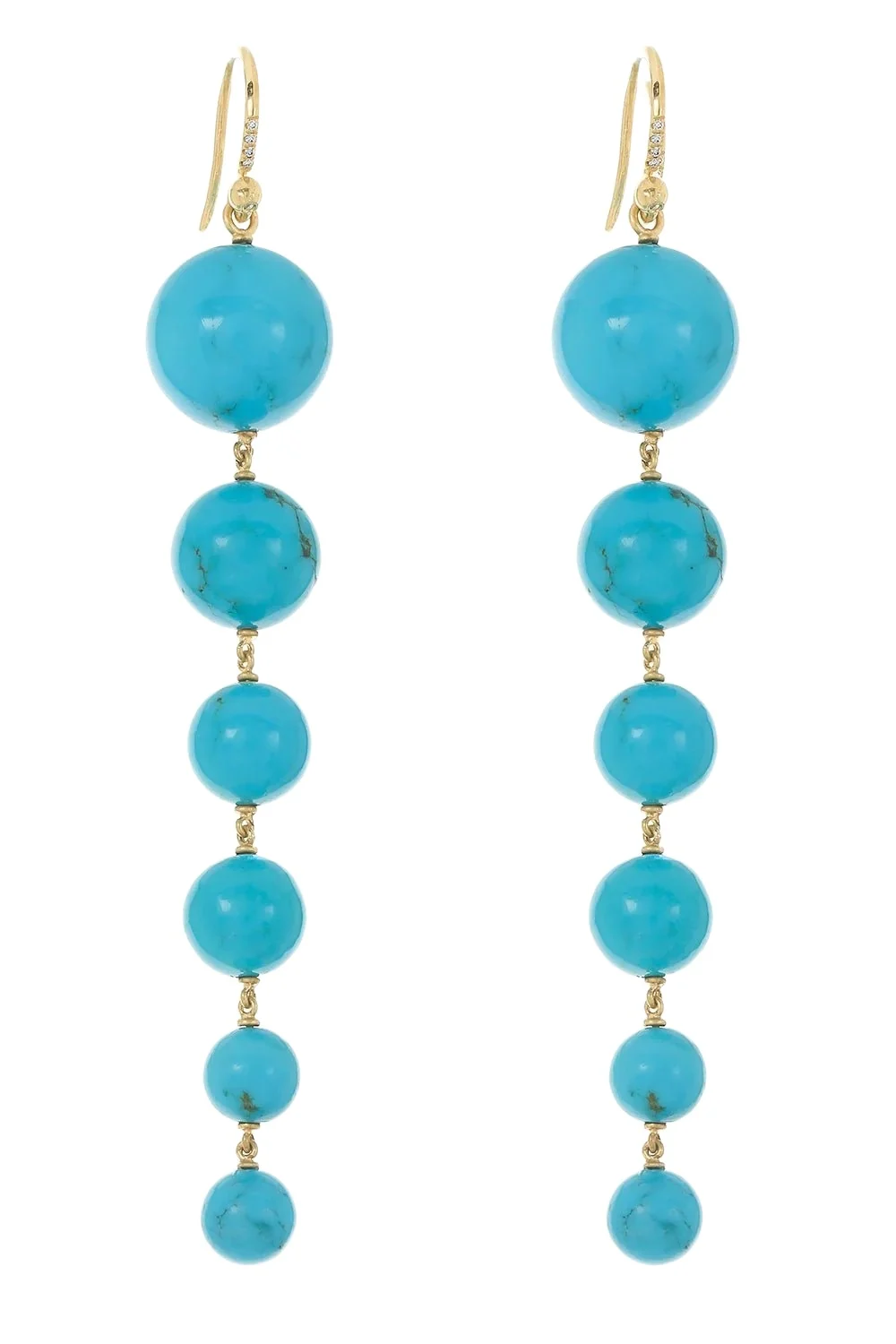 Gumball Turquoise Drop Earrings