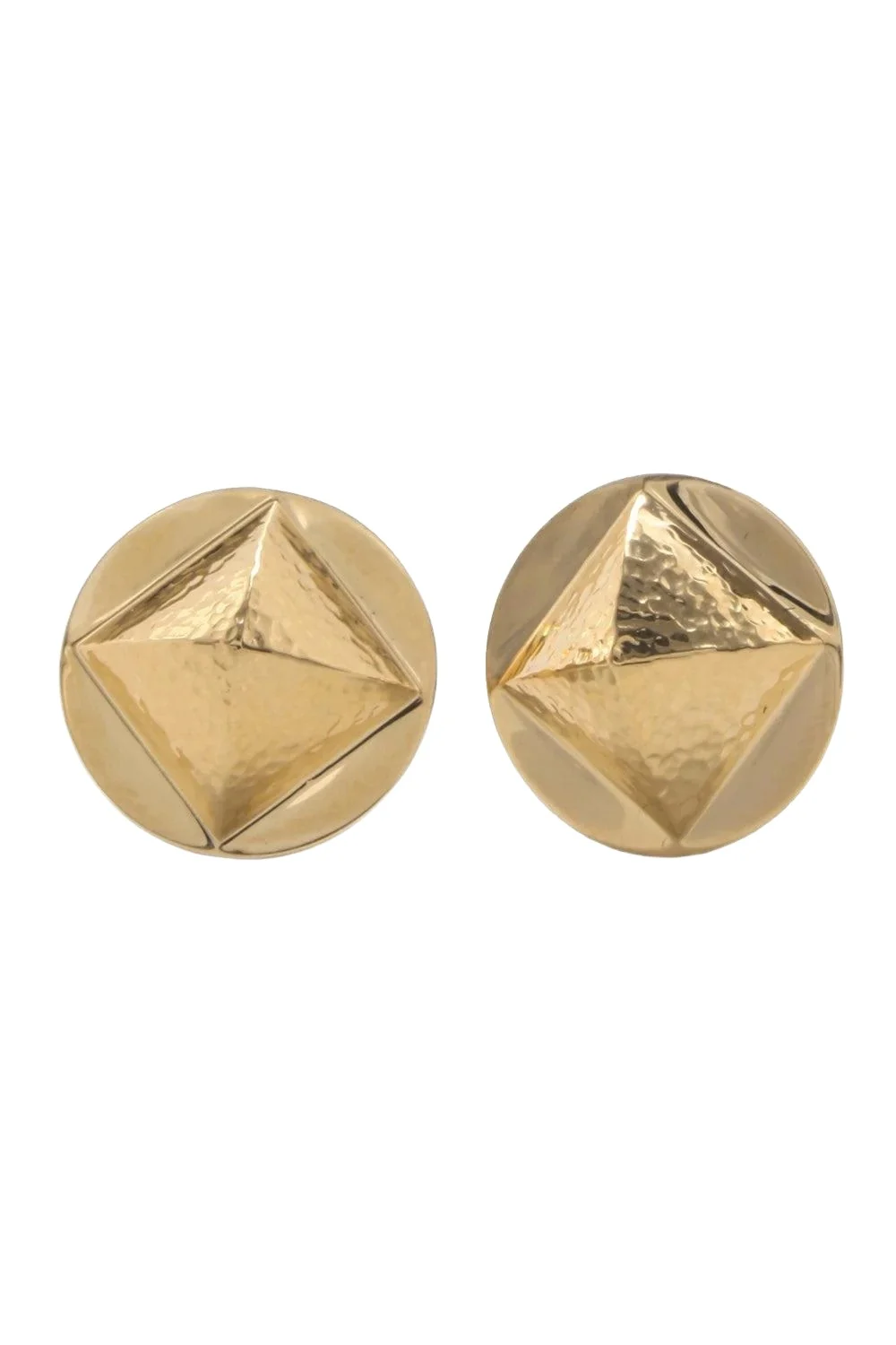 Hammered Large Bastille Stud Earrings