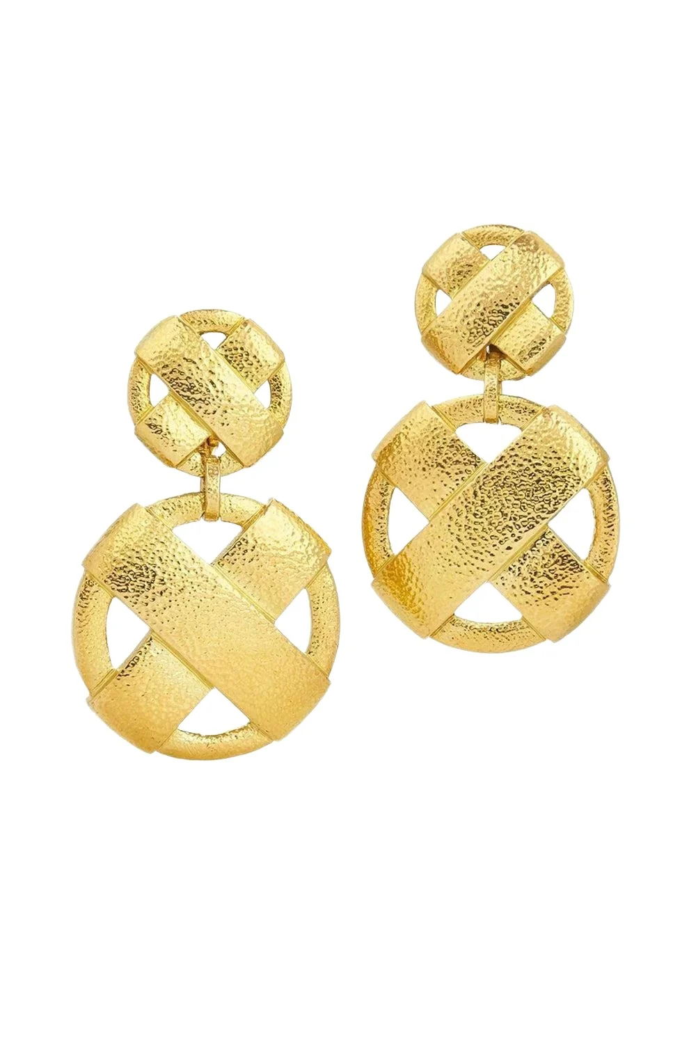 Hammered XO Earrings