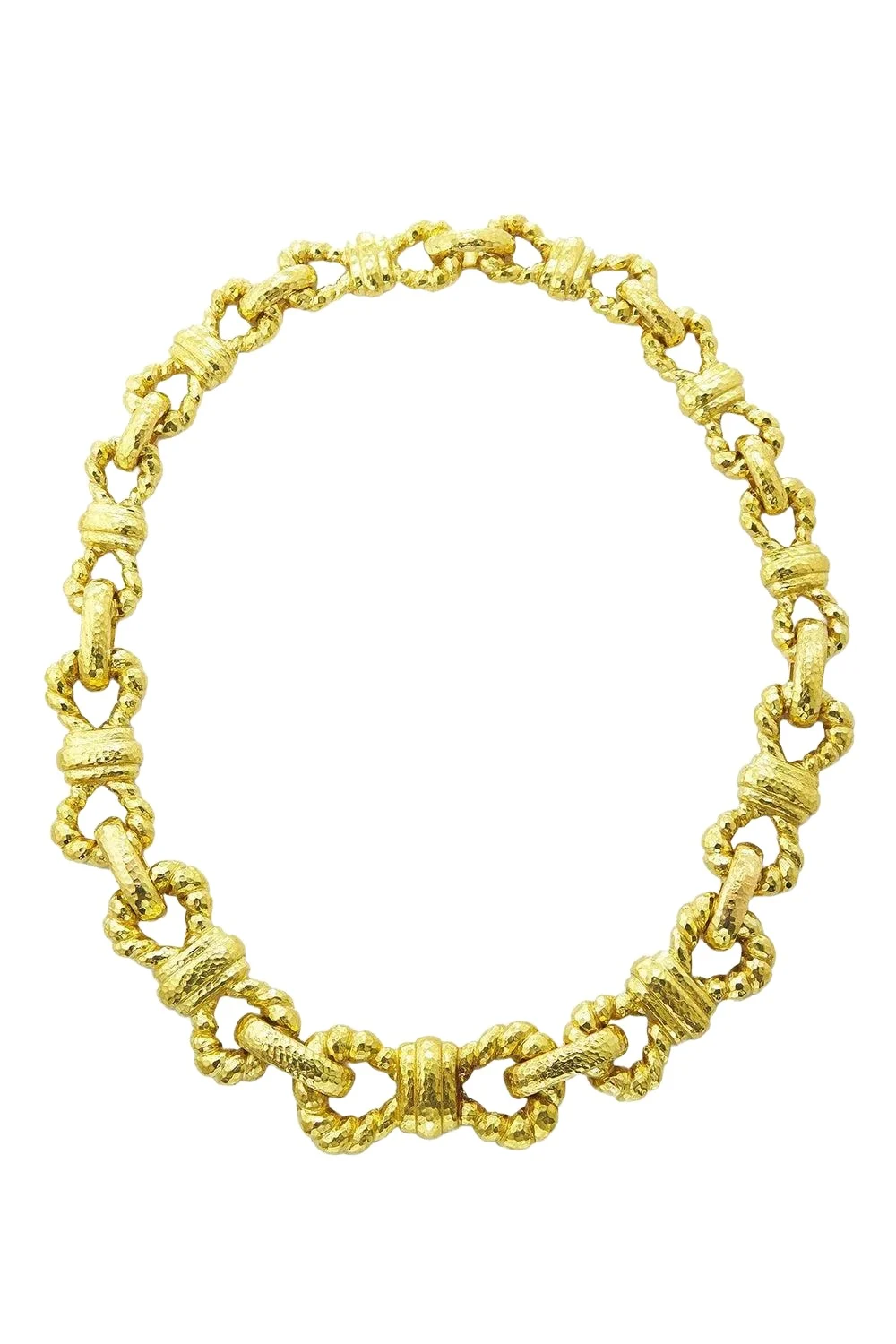 DAVID WEBB Infinity Rope Hammered Necklace