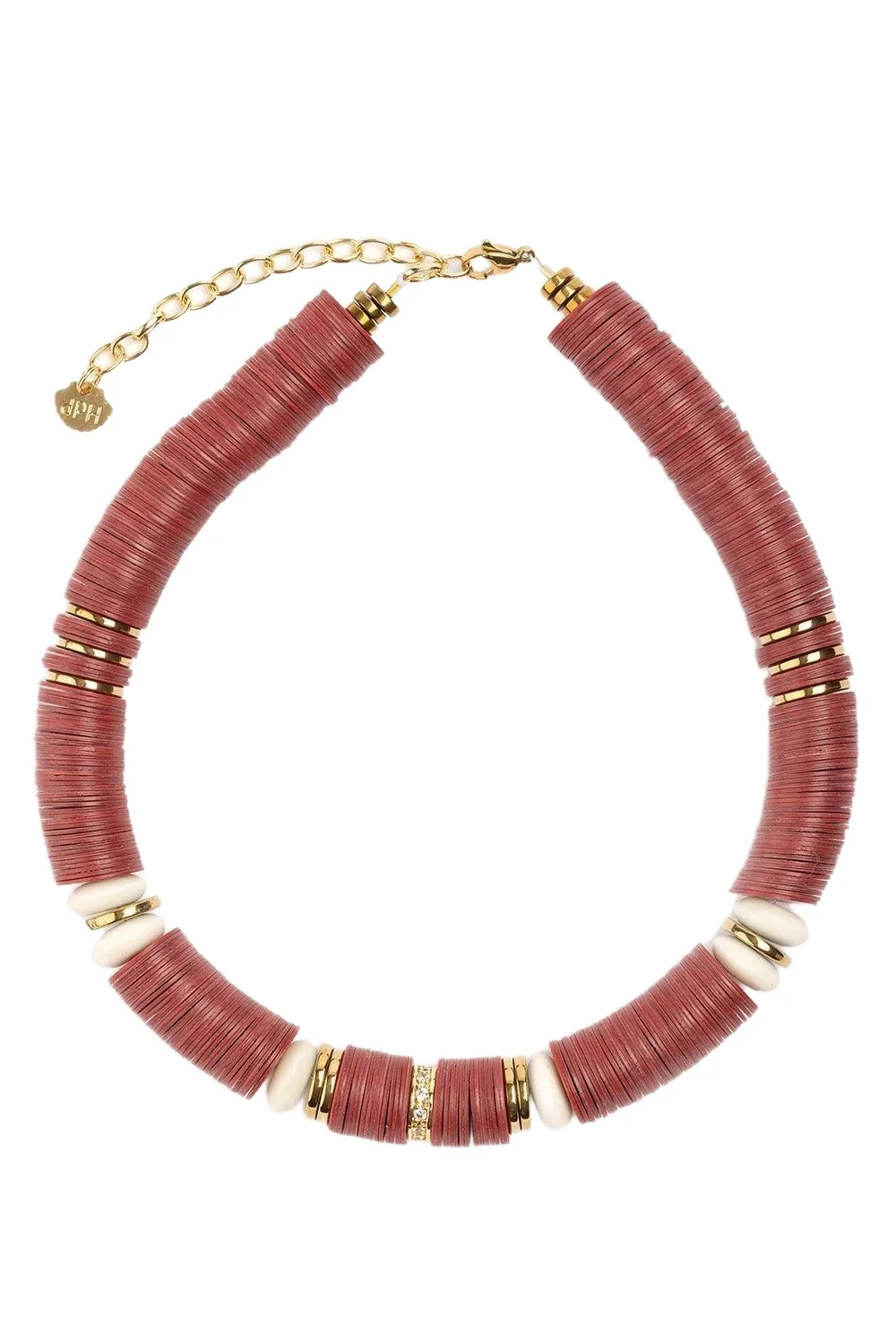 Jaipur Red Bone African Beaded Necklace Jaipur Red Bone African Beaded Necklace