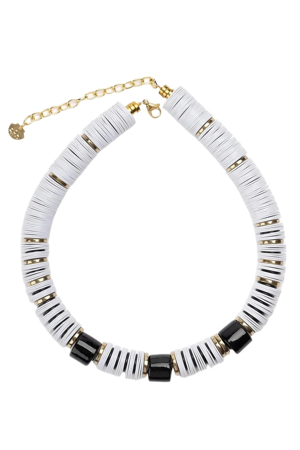 Jaipur White Three Glass Beaded Necklace Jaipur White Three Glass Beaded Necklace