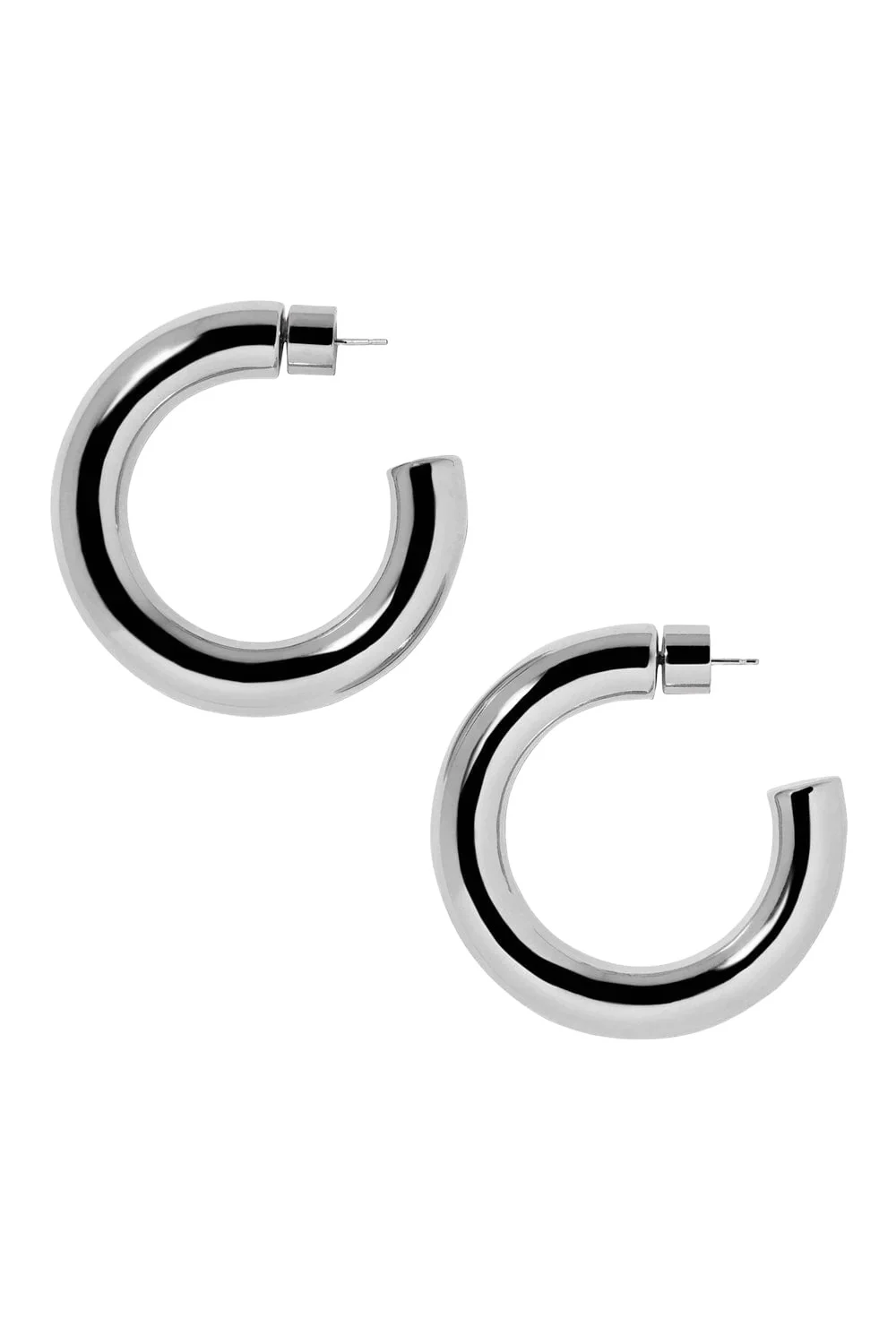 Jamma Mini Hoop Earrings - Silver - 1in